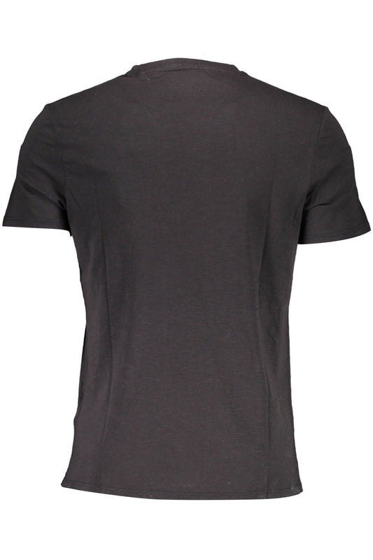 Black Cotton Men T-Shirt