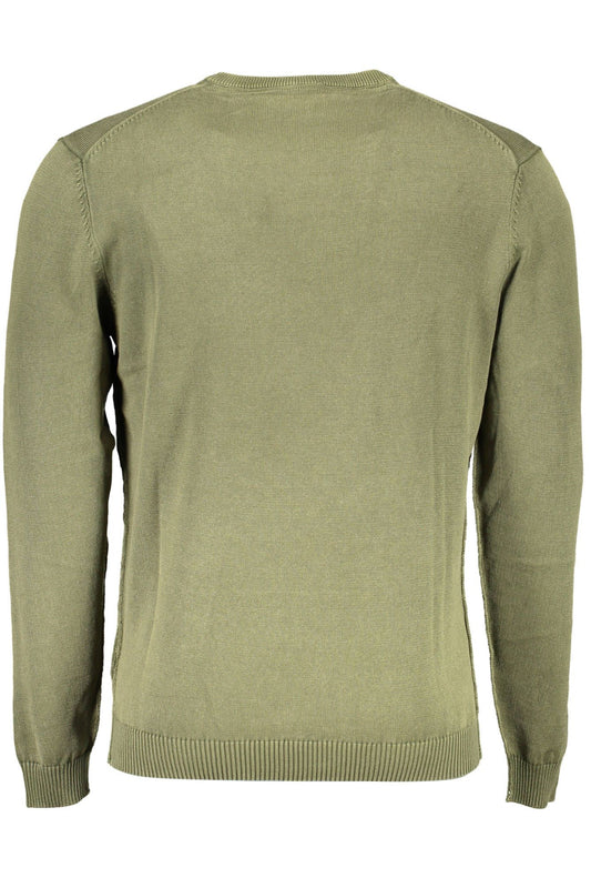 Green Cotton Men Sweater