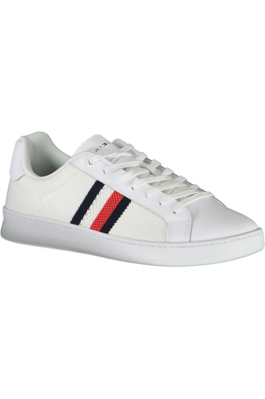 White Polyester Men Sneaker