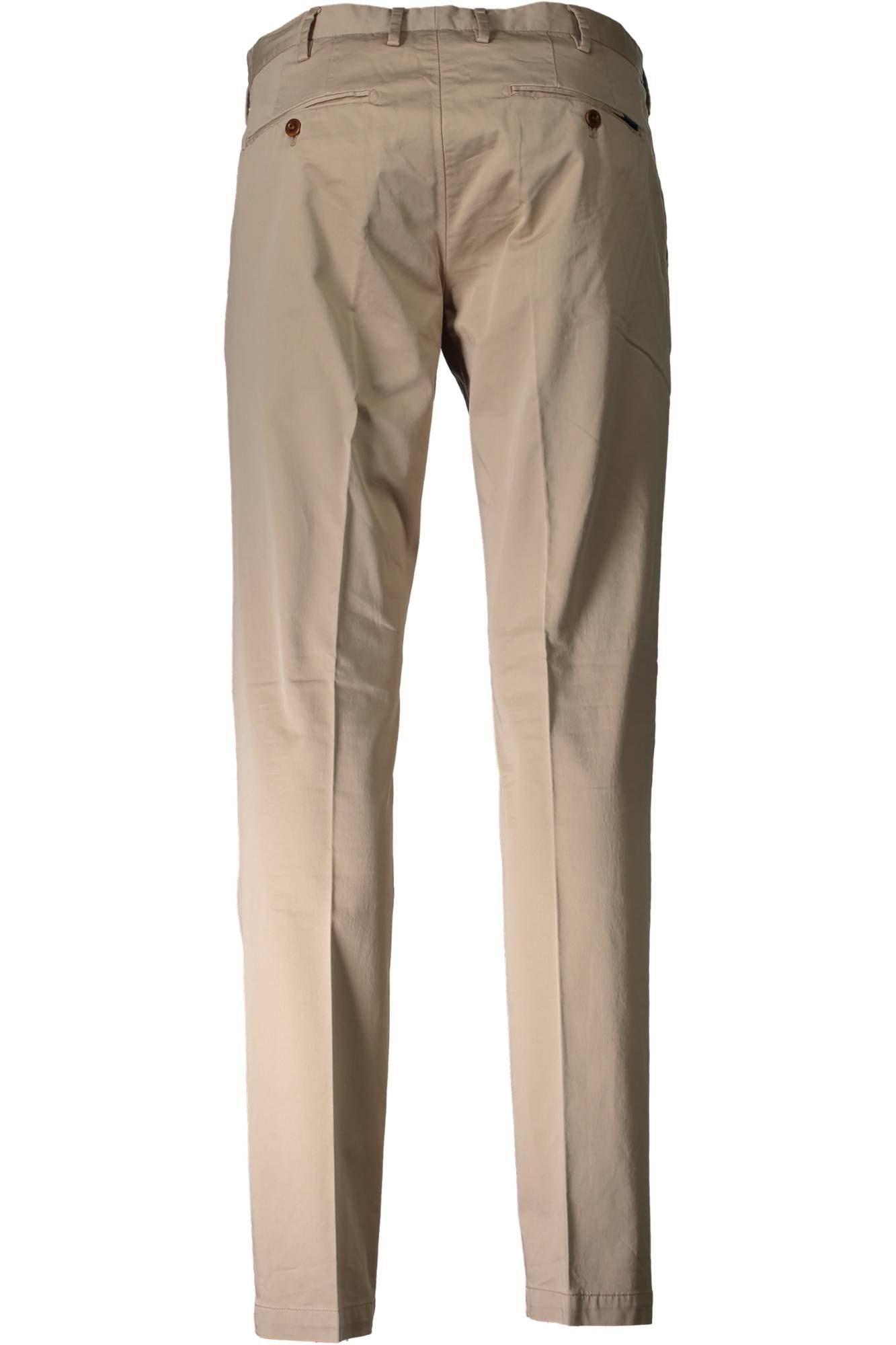 Beige Cotton Men Pant