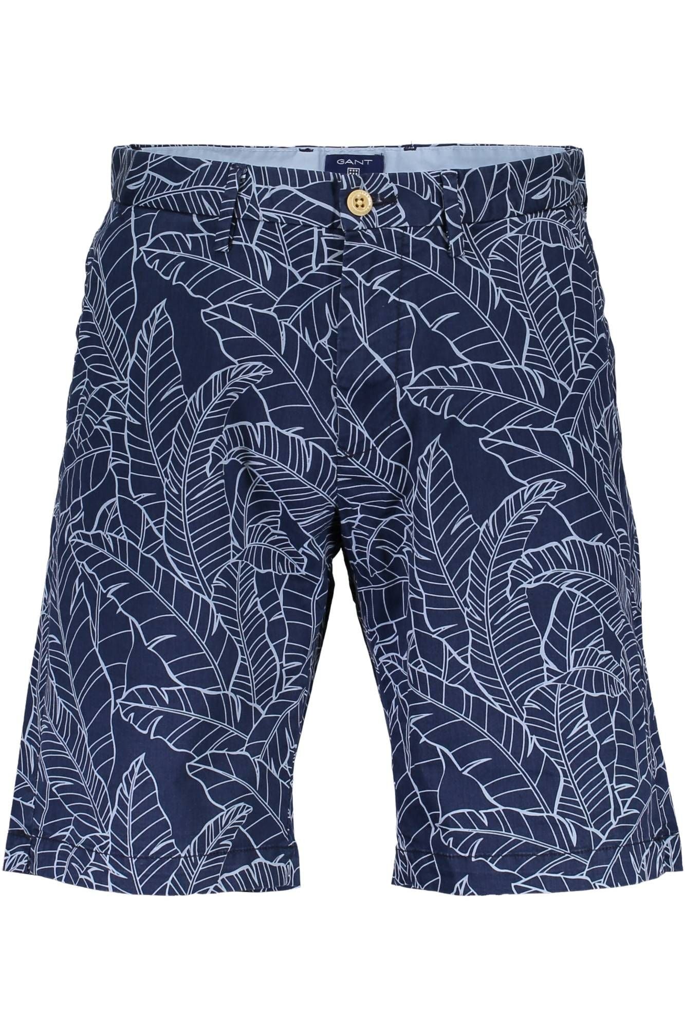 Blue Cotton Men Bermuda