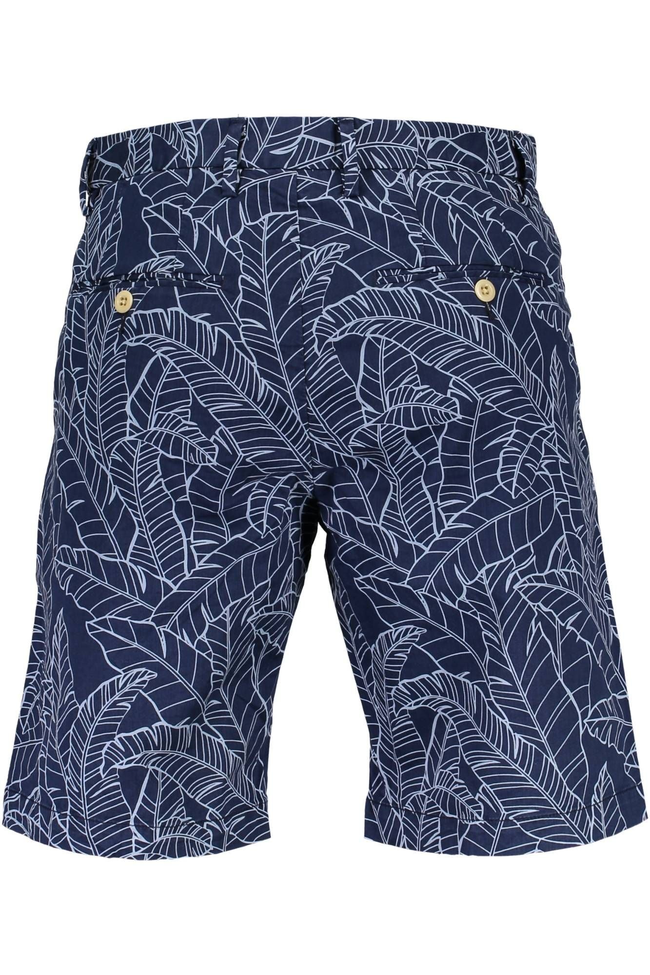 Blue Cotton Men Bermuda