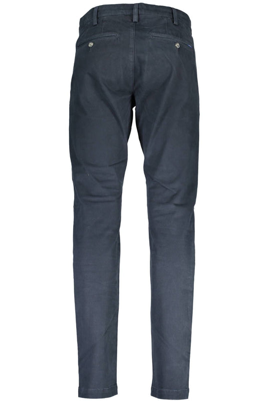 Blue Cotton Men Trouser