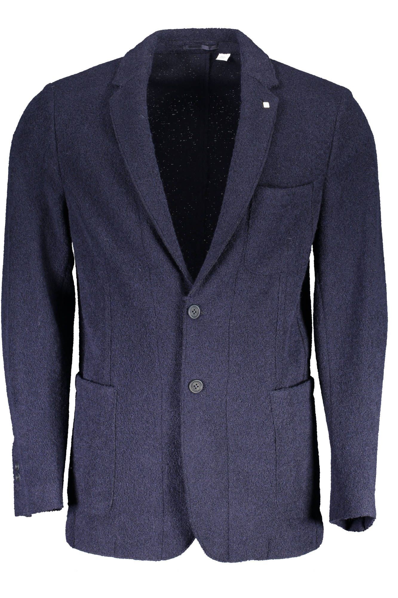 Blue Wool Men Jacket
