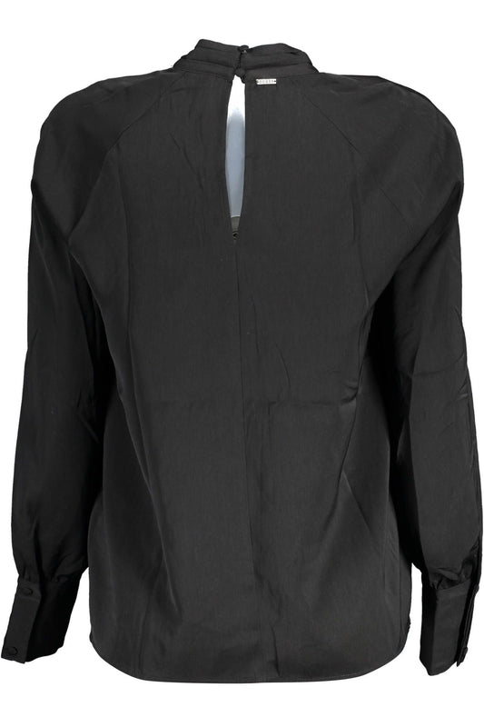 Black Polyester Women Shirt