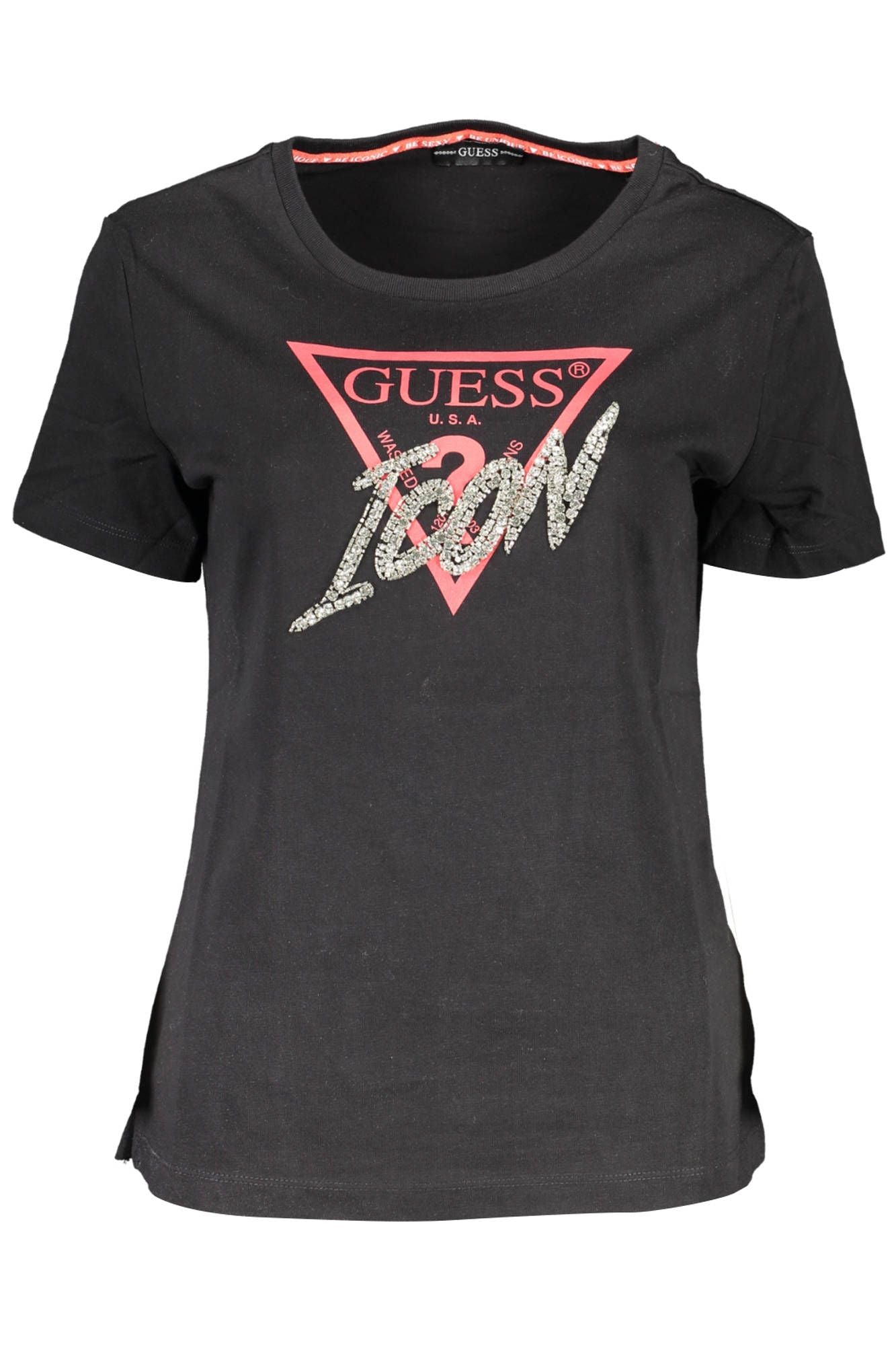 Black Cotton Women T-Shirt
