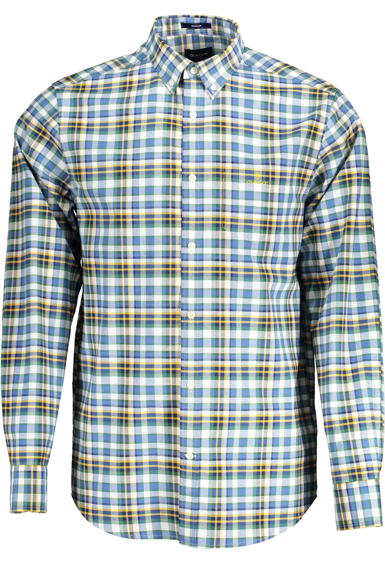 Blue Cotton Men Shirt