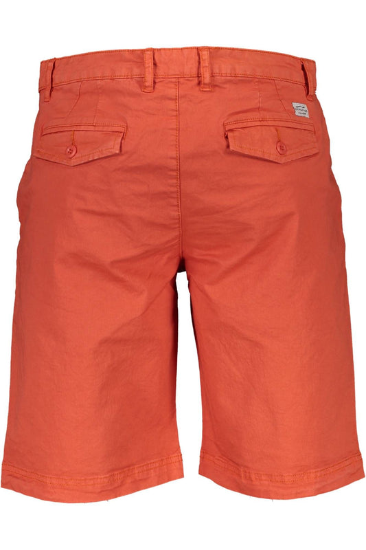 Orange Cotton Men Bermuda