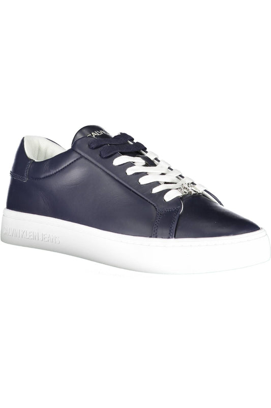 Blue Polyester Men Sneaker