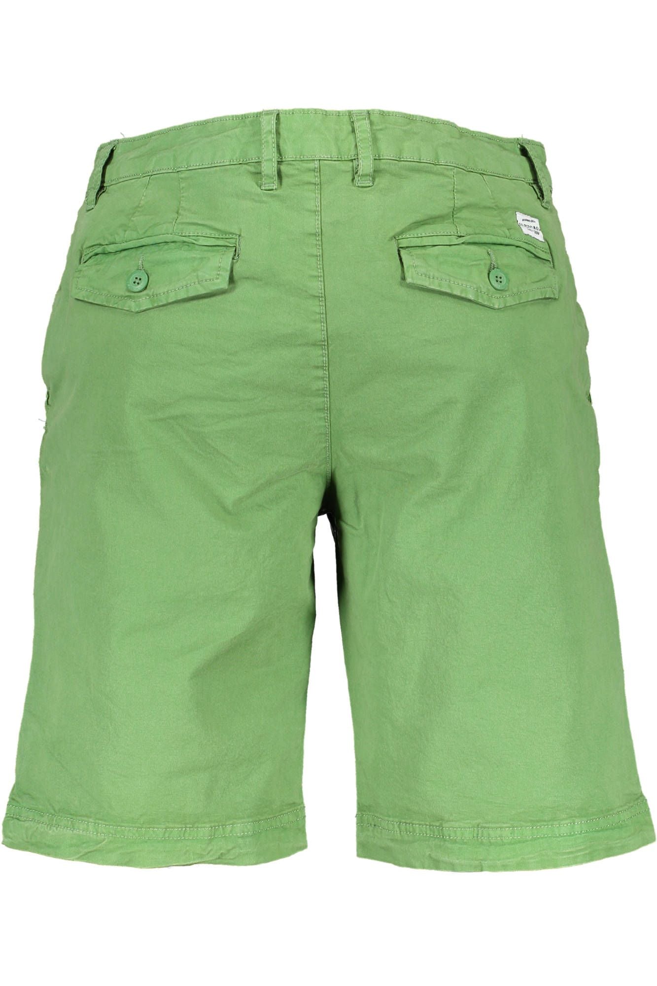 Green Cotton Men Bermuda