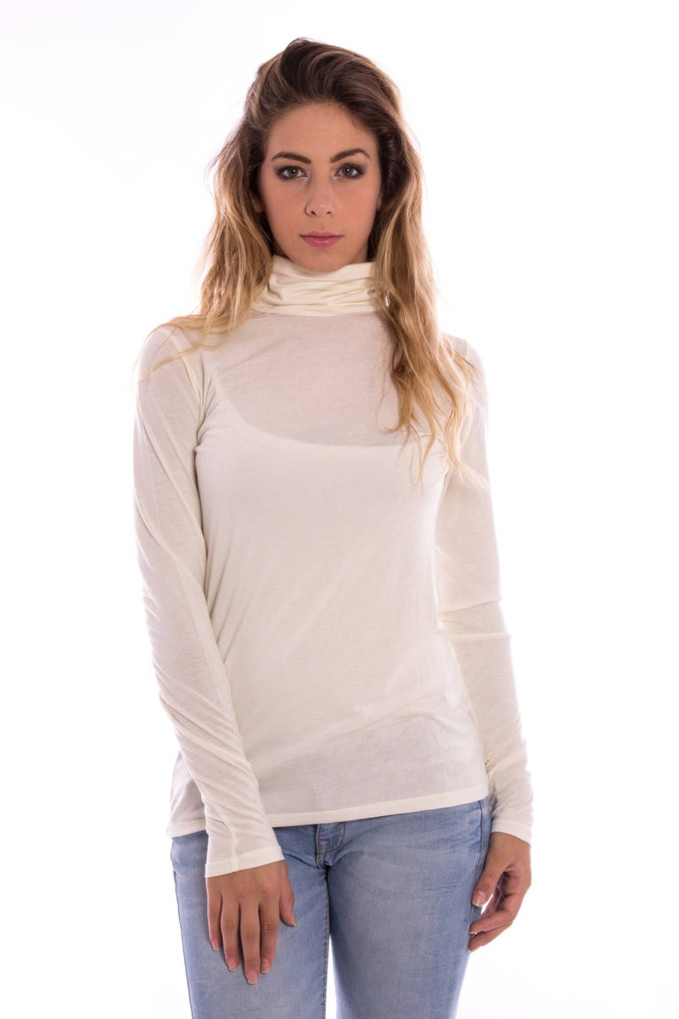 White Wool Women T-Shirt