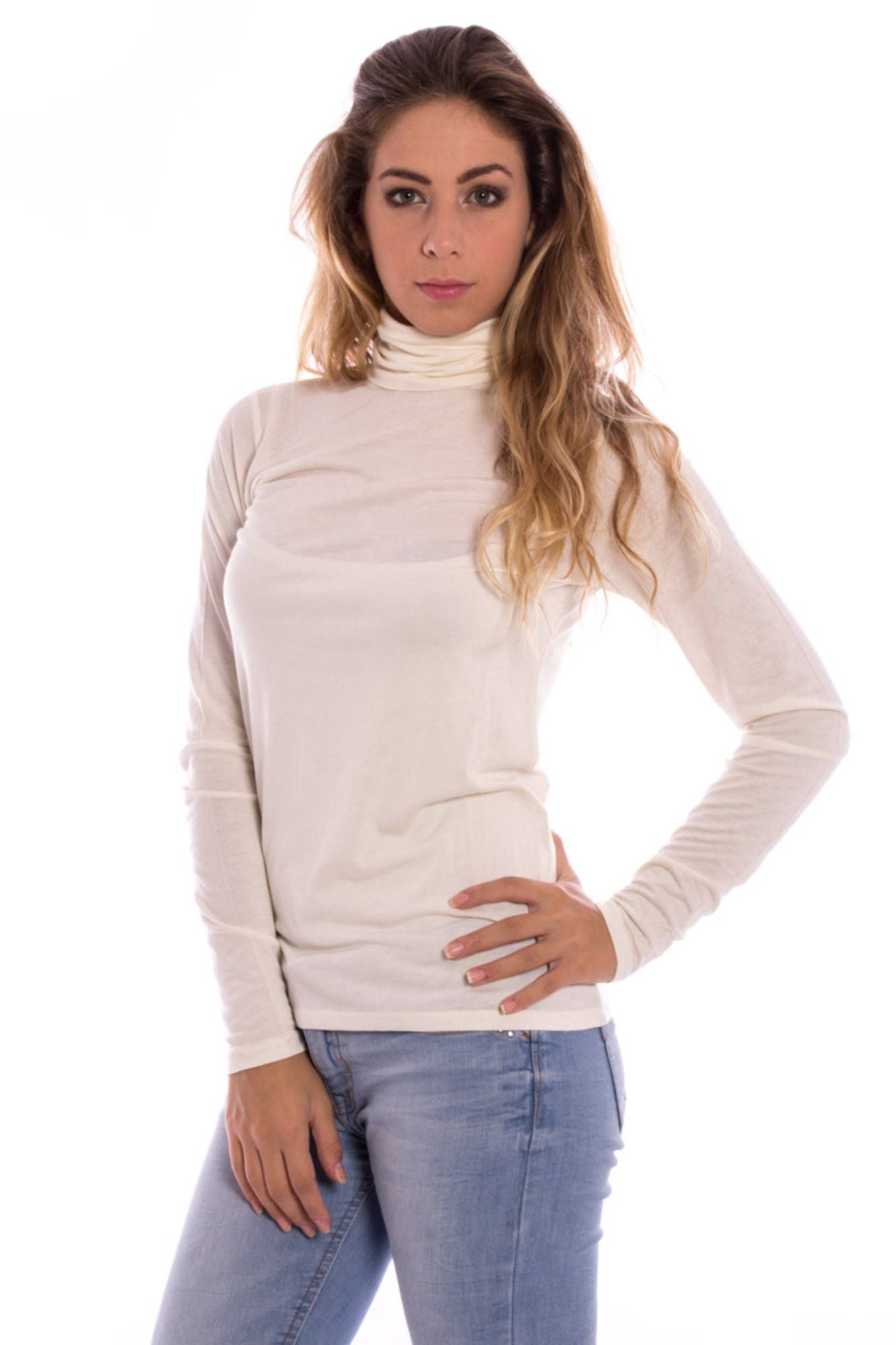 White Wool Women T-Shirt