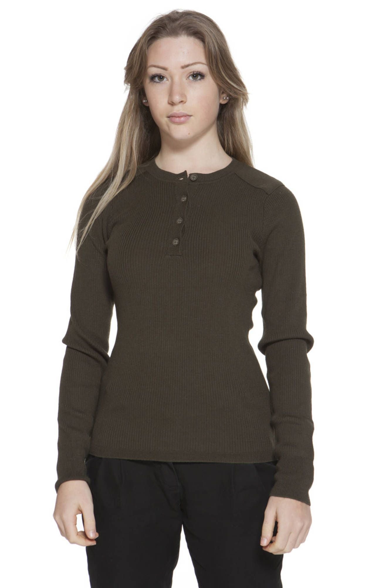 Green Wool Women Shirt