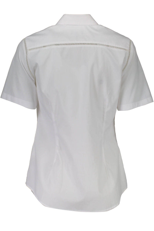 White Cotton Women Shirt
