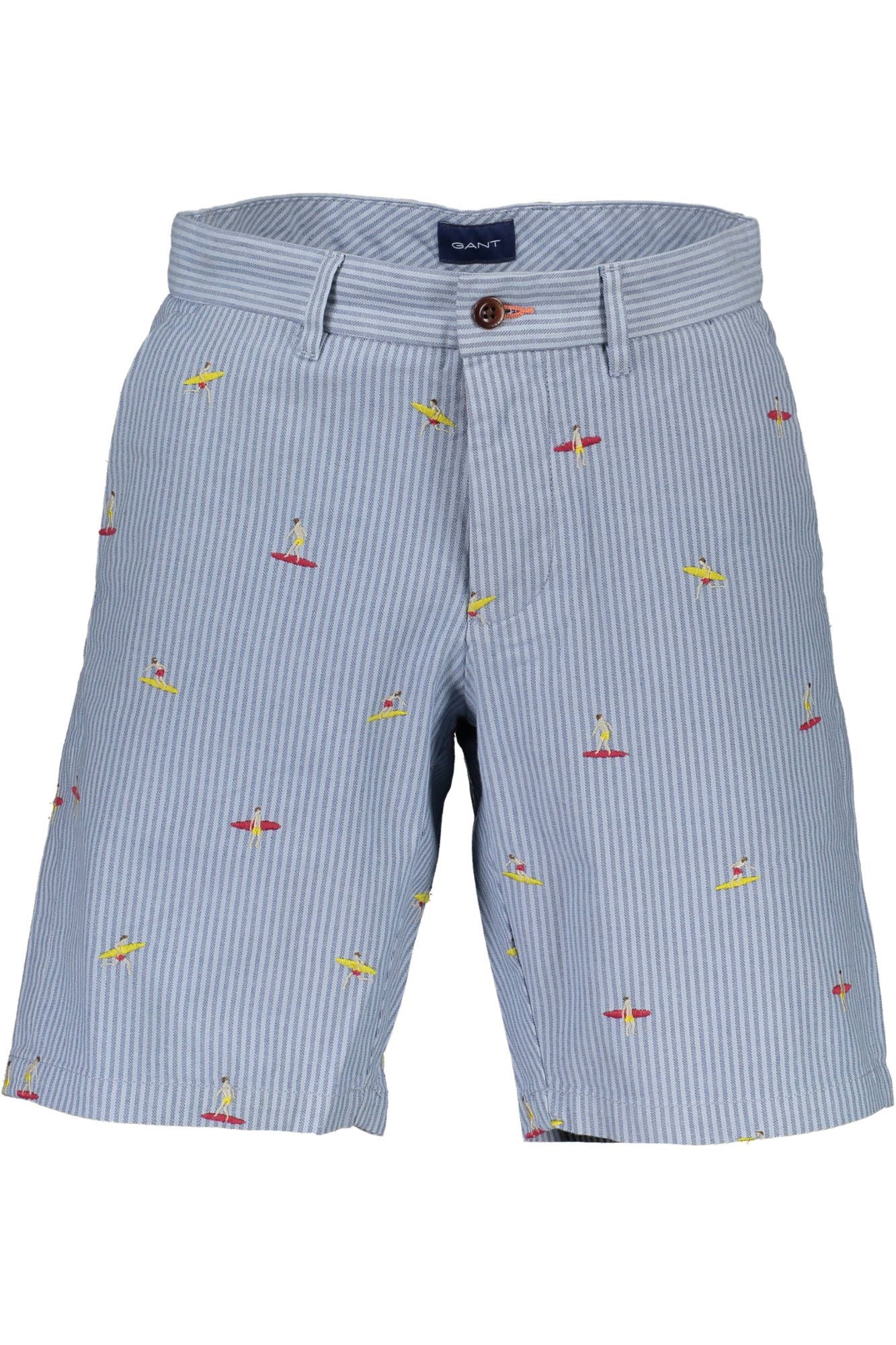 Light Blue Cotton Men's Bermuda Pants