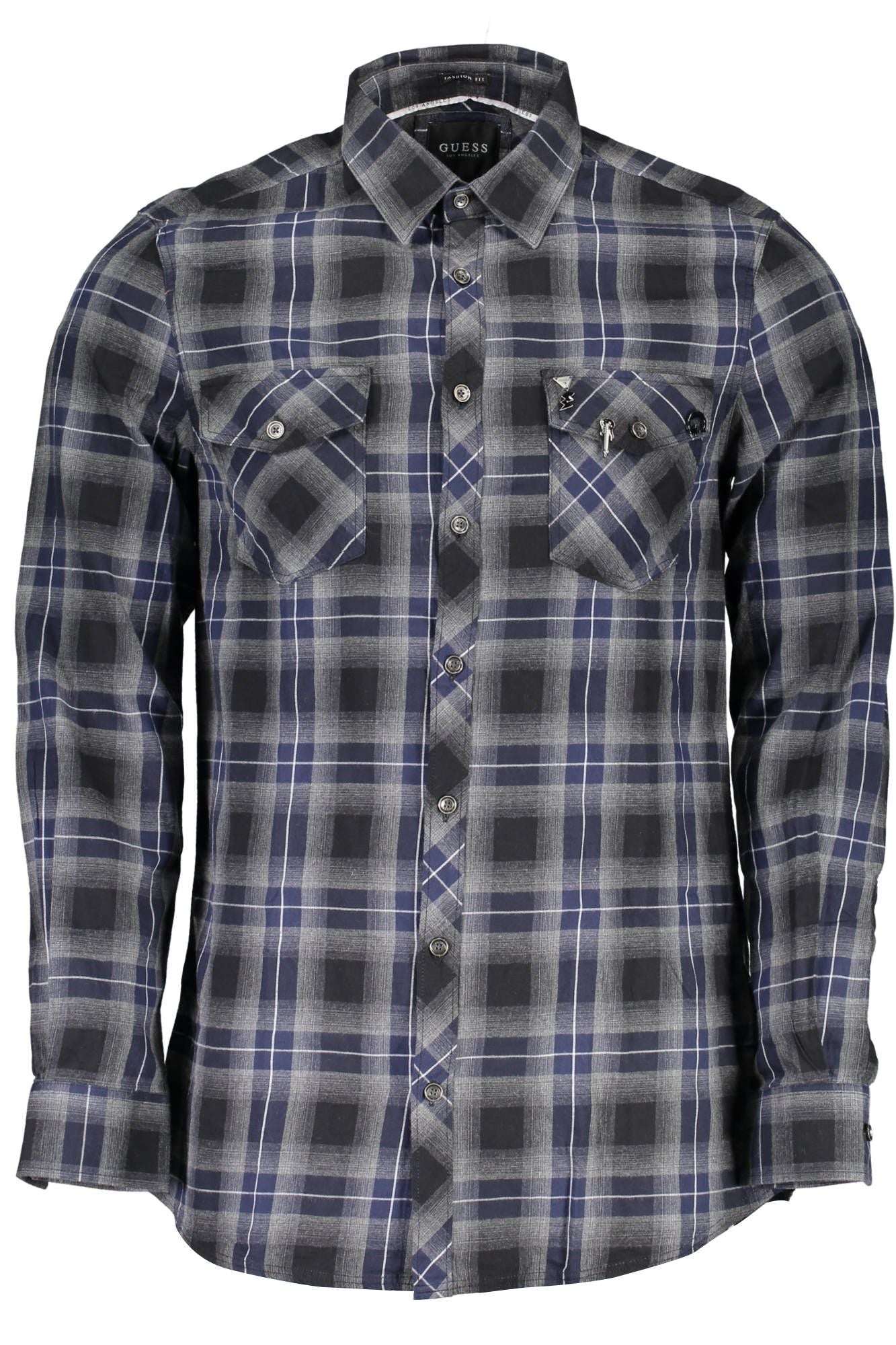 Blue Cotton Men Shirt