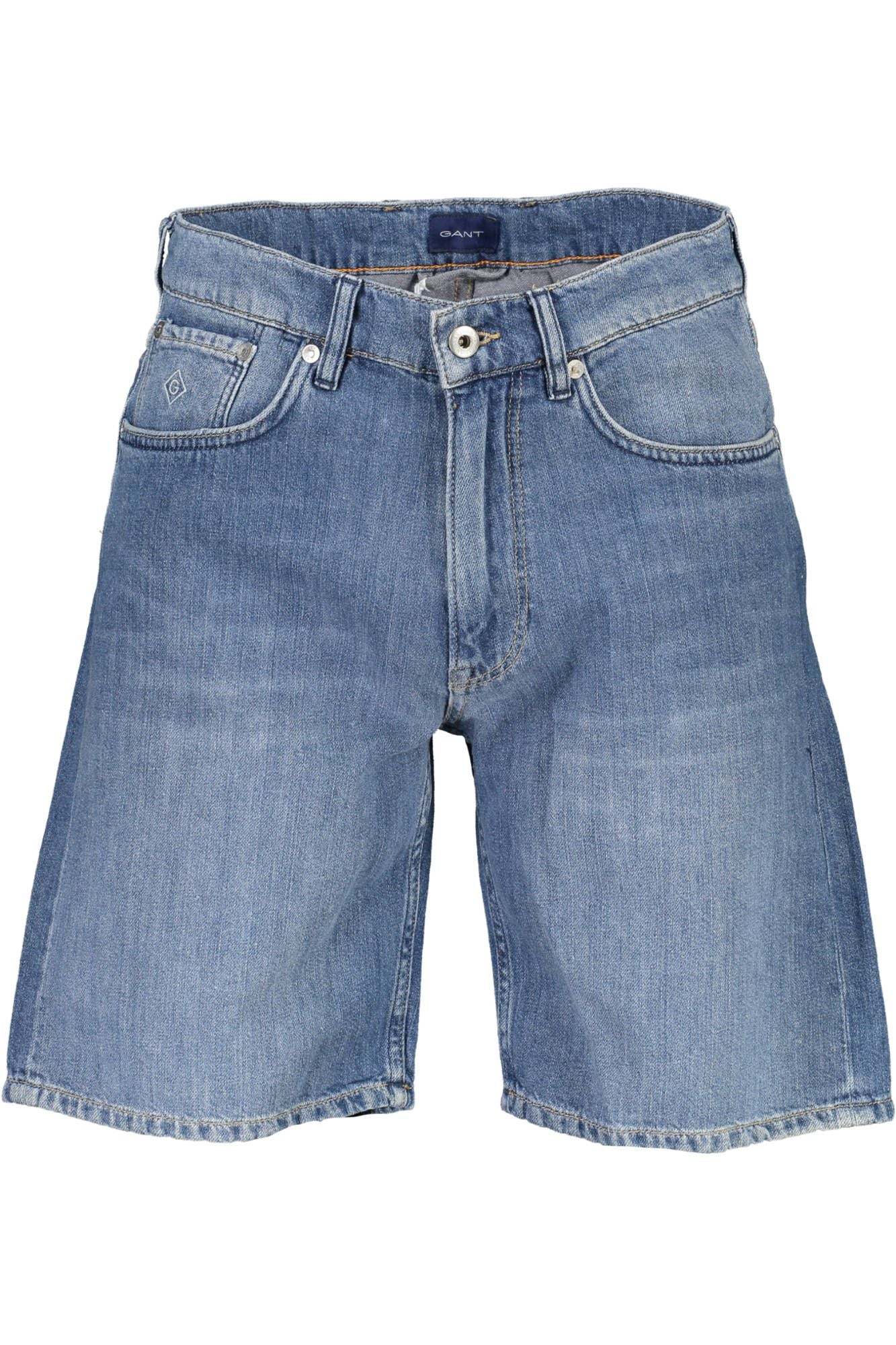Blue Cotton Men Bermuda Jean