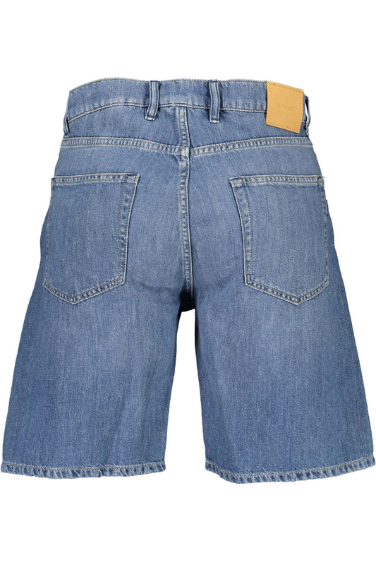 Blue Cotton Men Bermuda Jean