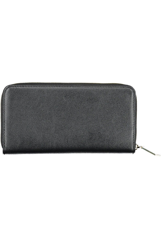 Black Polyester Women Wallet