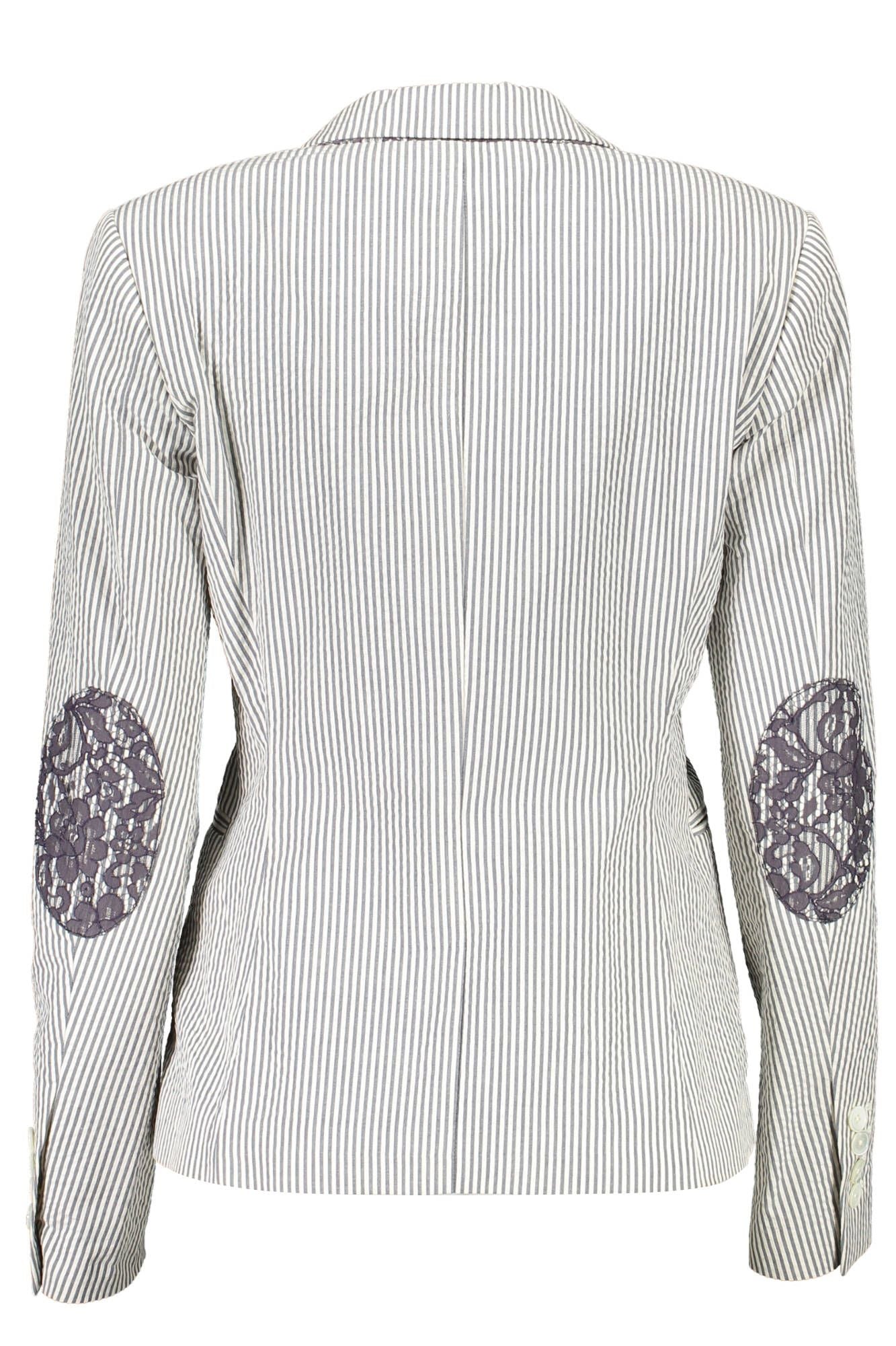 Blue Cotton Women Jacket
