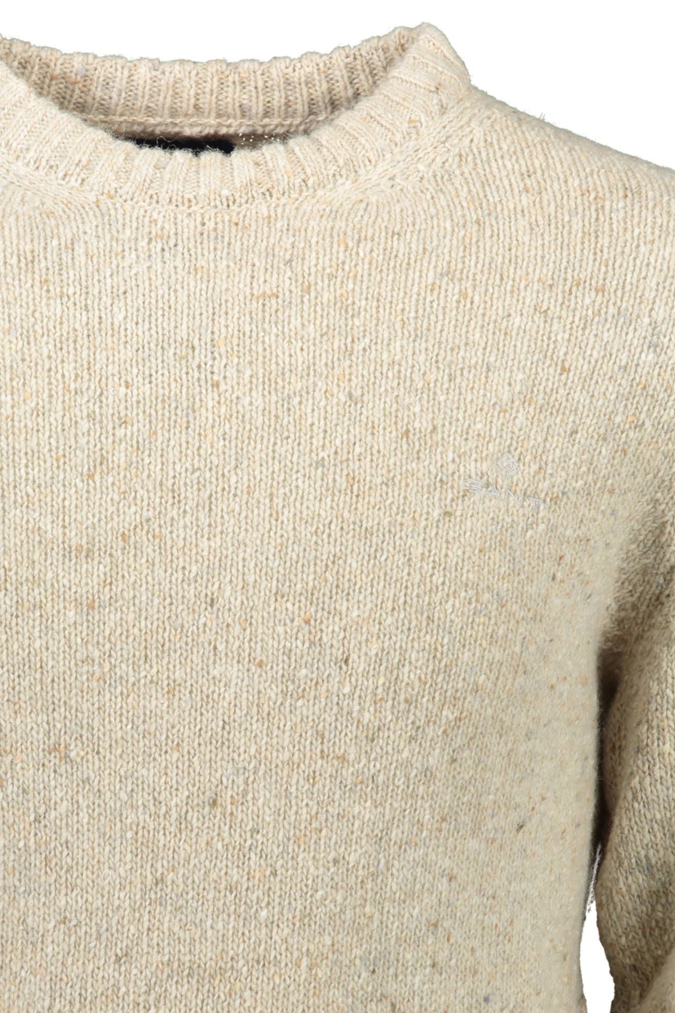 Beige Wool Men Sweater
