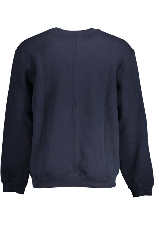 Blue Cotton Men Sweater