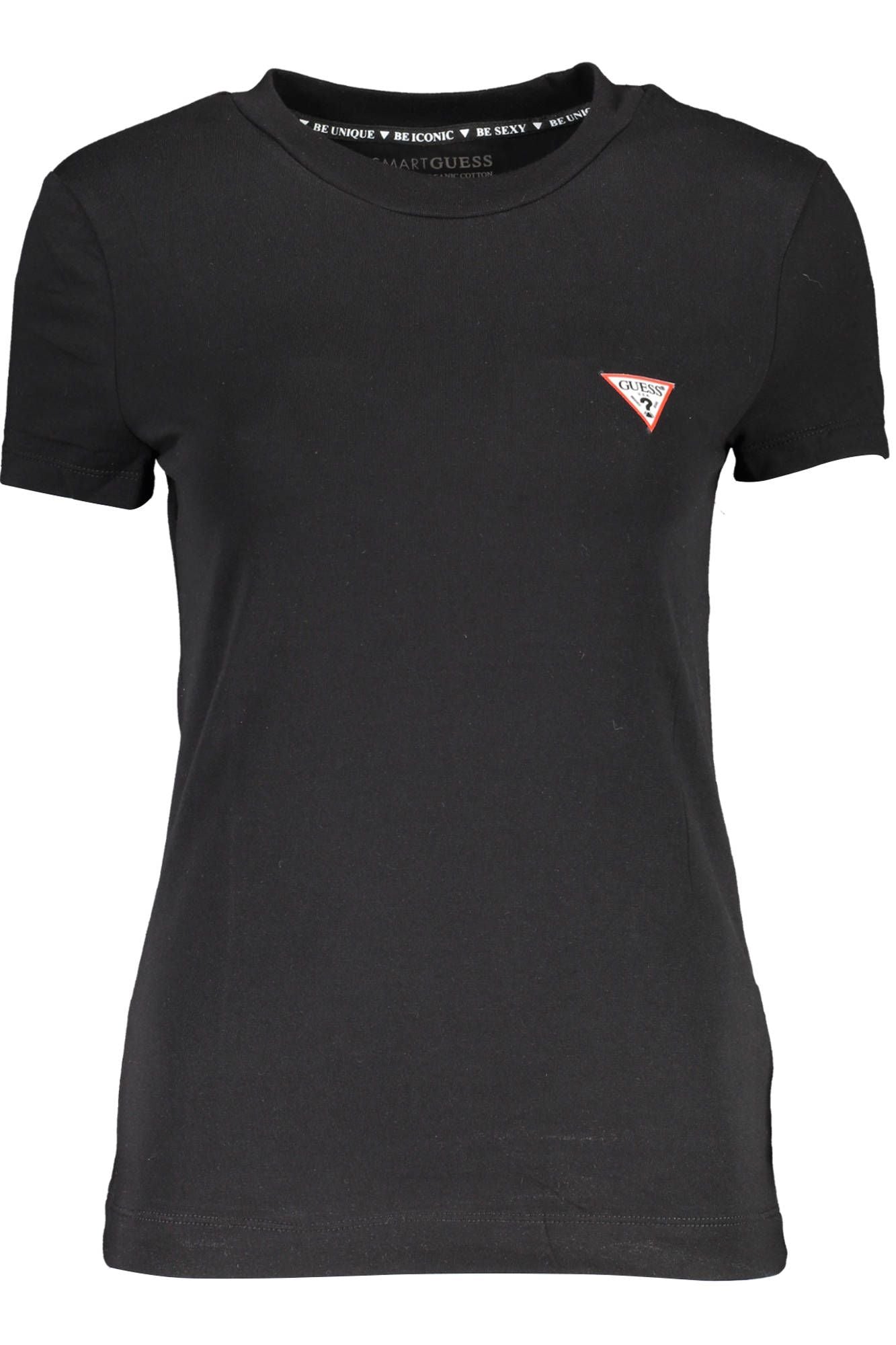 Black Cotton Women T-Shirt