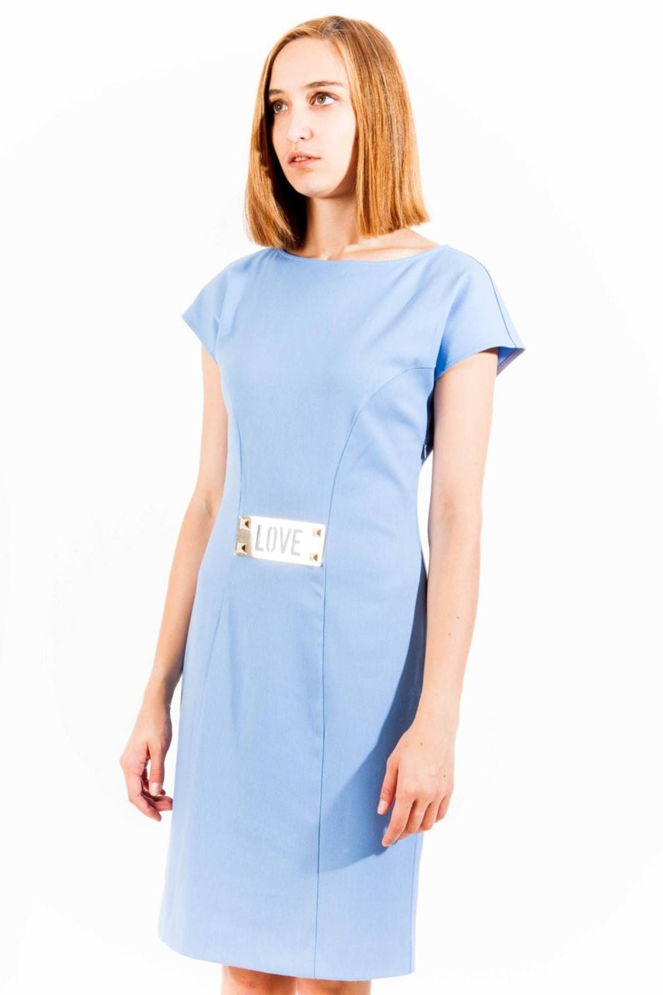 Light Blue Cotton Women Dress