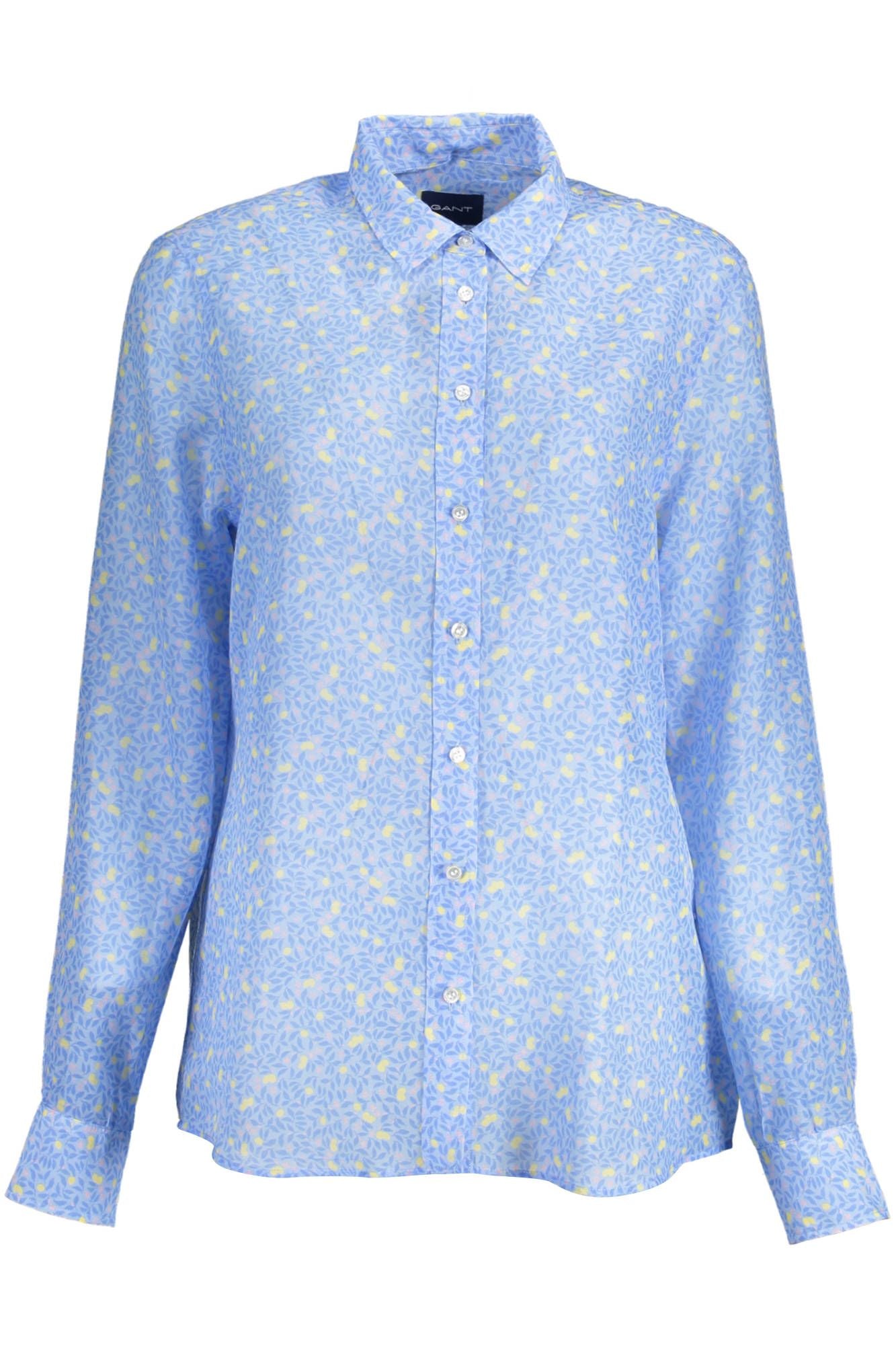 Light Blue Cotton Women Shirt