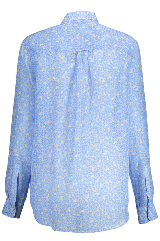Light Blue Cotton Women Shirt