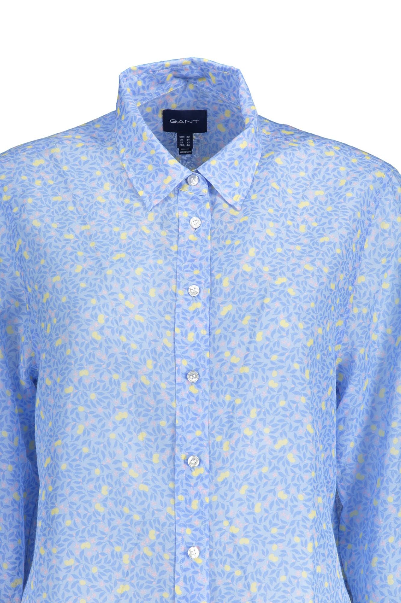 Light Blue Cotton Women Shirt