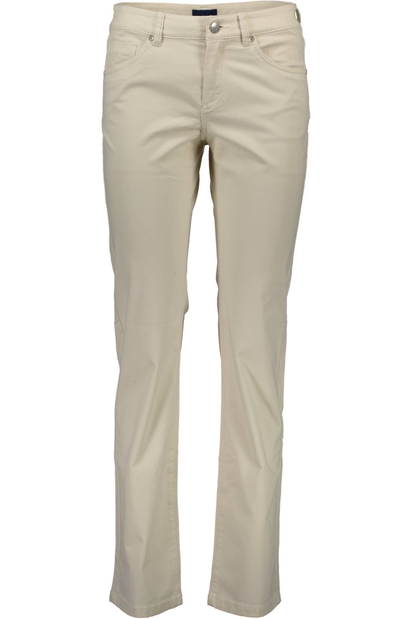 Beige Cotton Women Pant