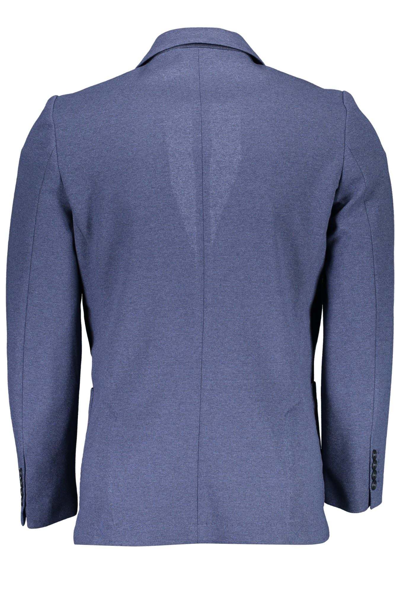 Blue Cotton Men Jacket