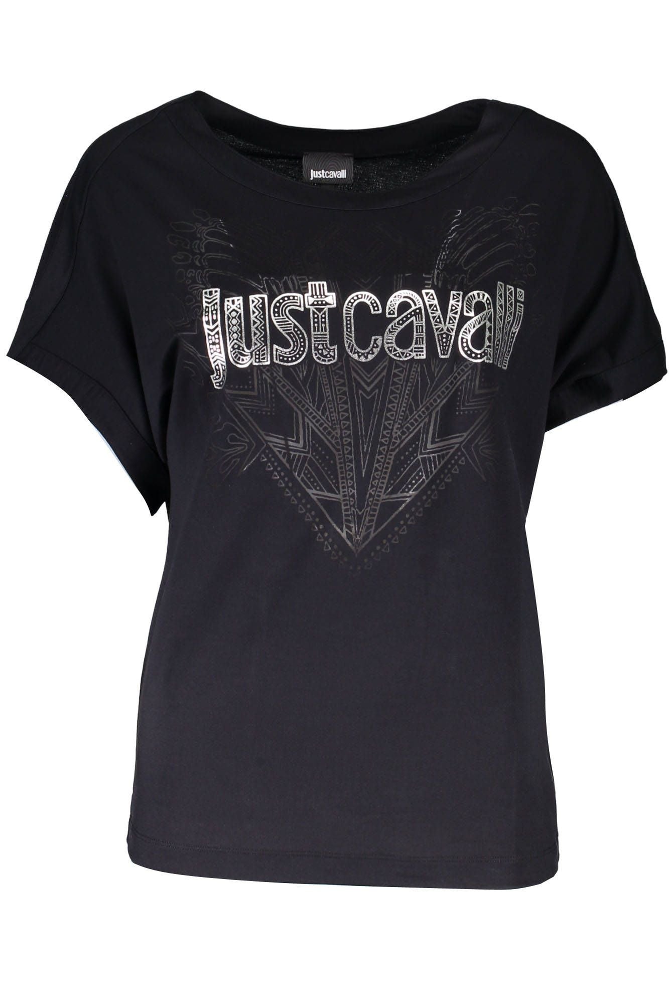 Black Polyester Women T-Shirt