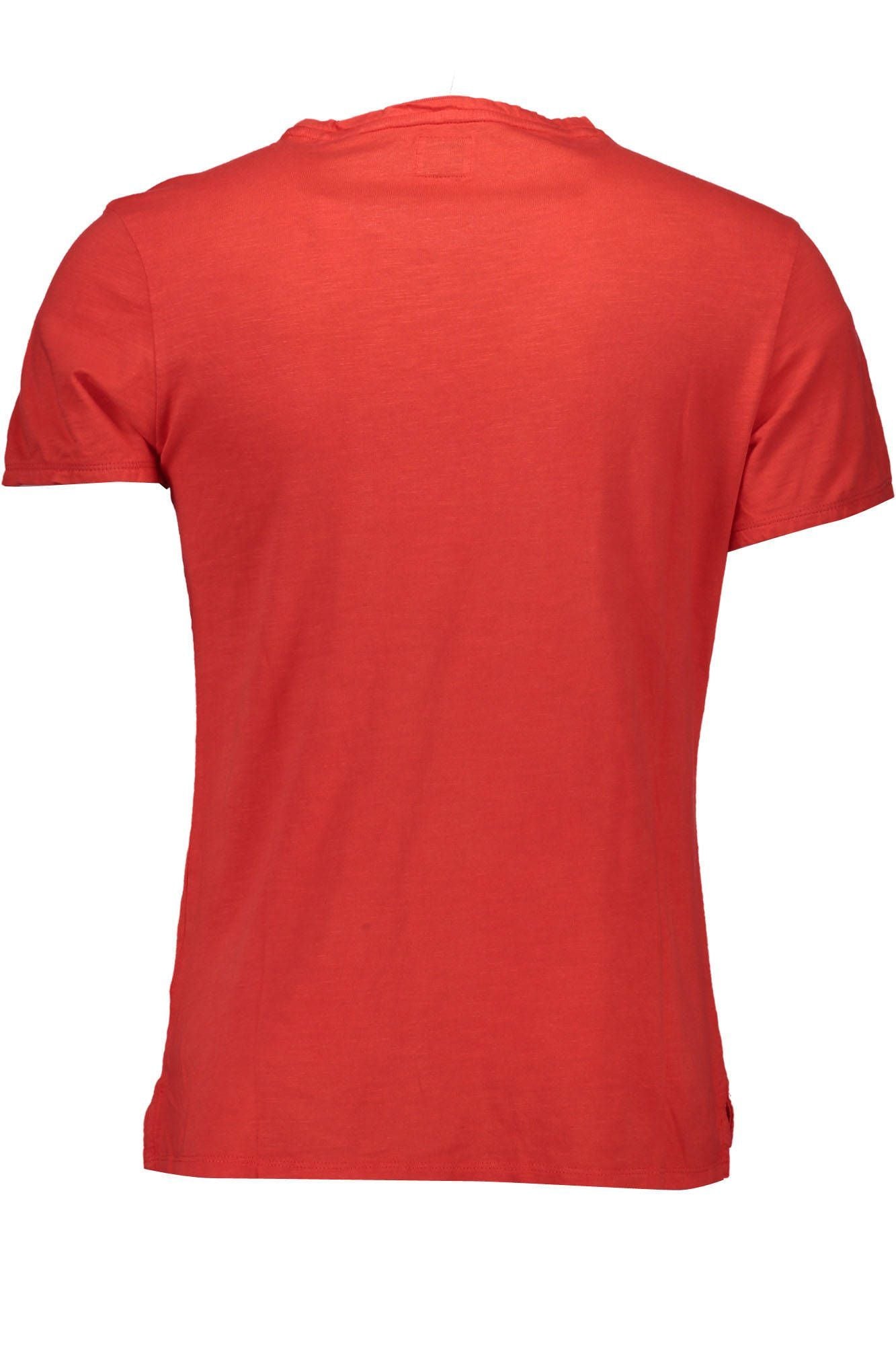 Red Cotton Men T-Shirt