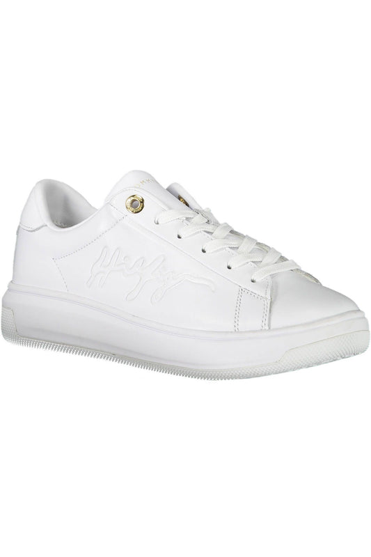 White Polyester Women Sneaker