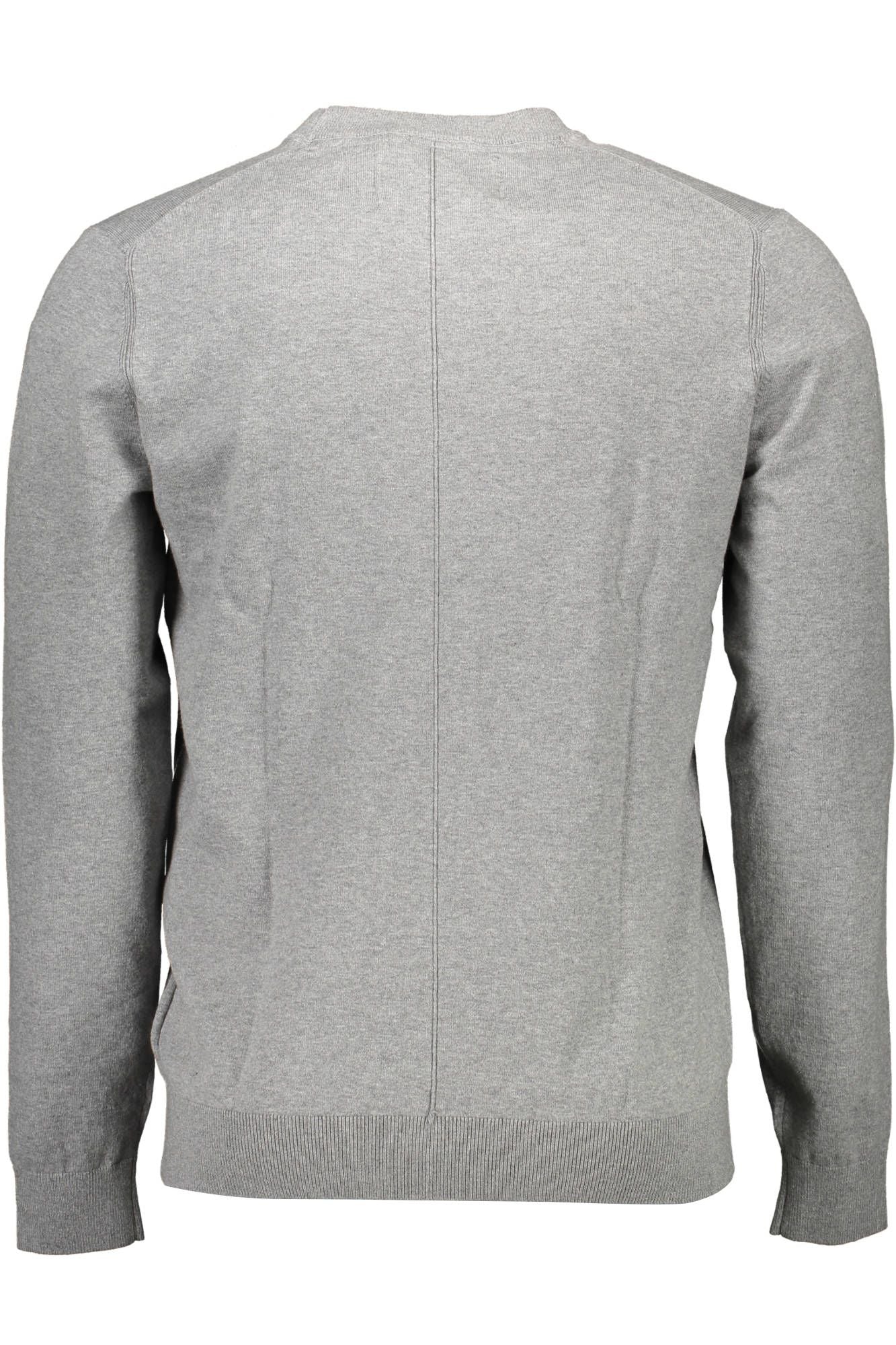 Gray Cotton Men Sweater