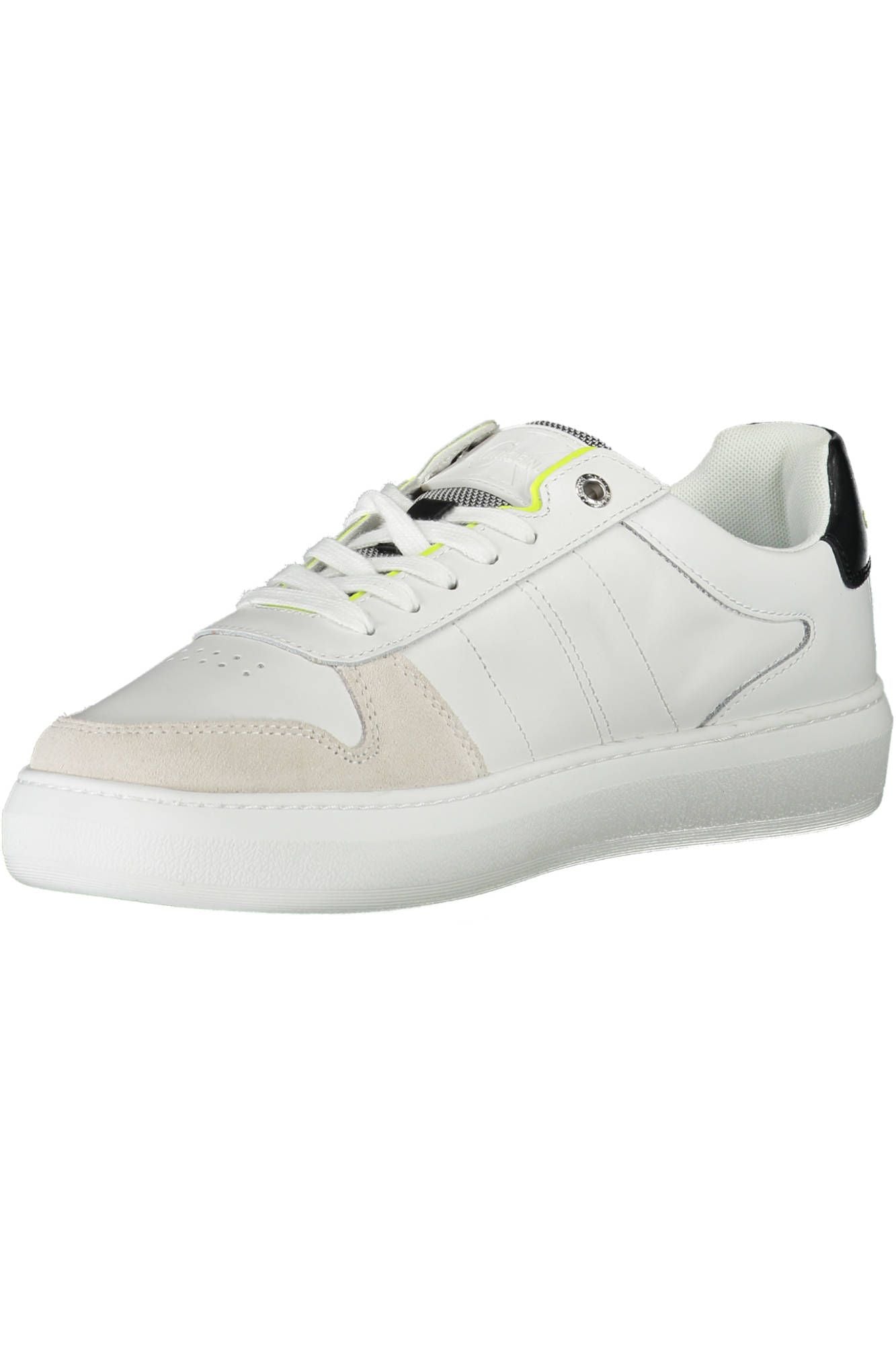 White Polyester Men Sneaker