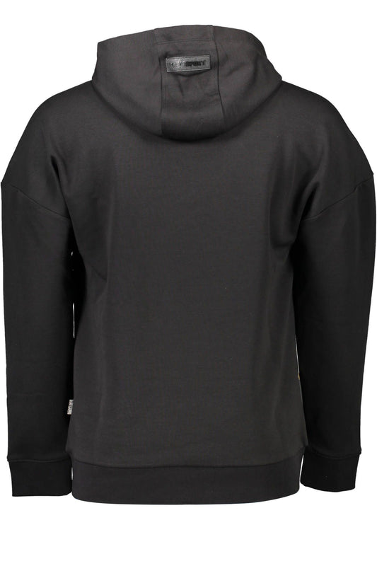 Black Cotton Men Sweater