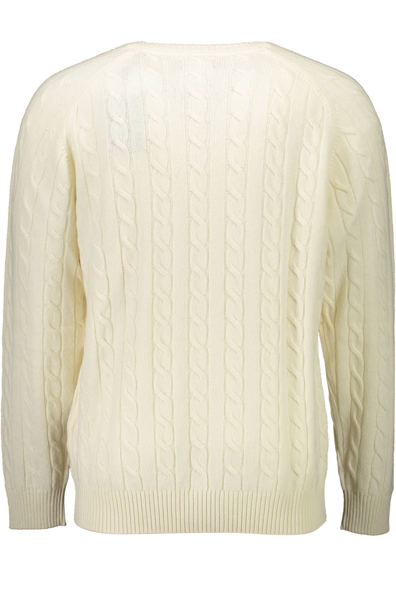 White Wool Men Sweater