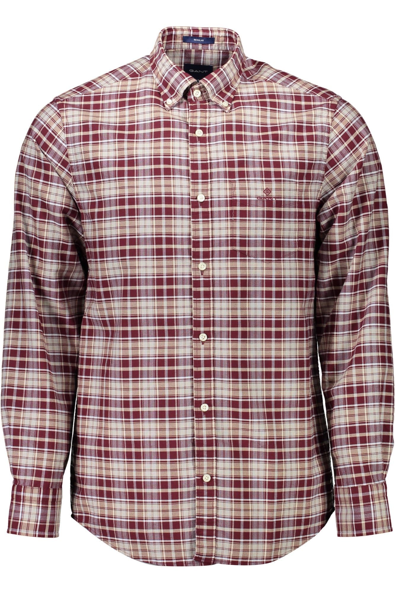 Red Cotton Men Shirt