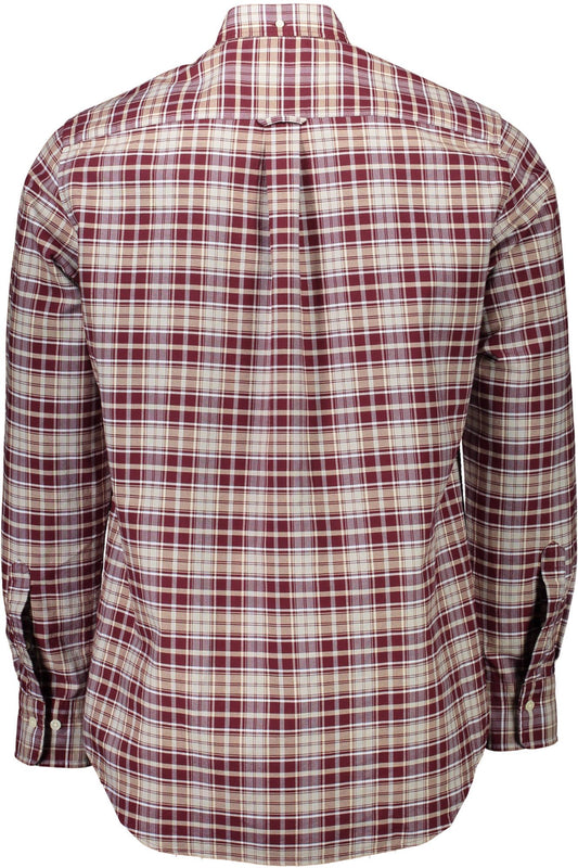 Red Cotton Men Shirt