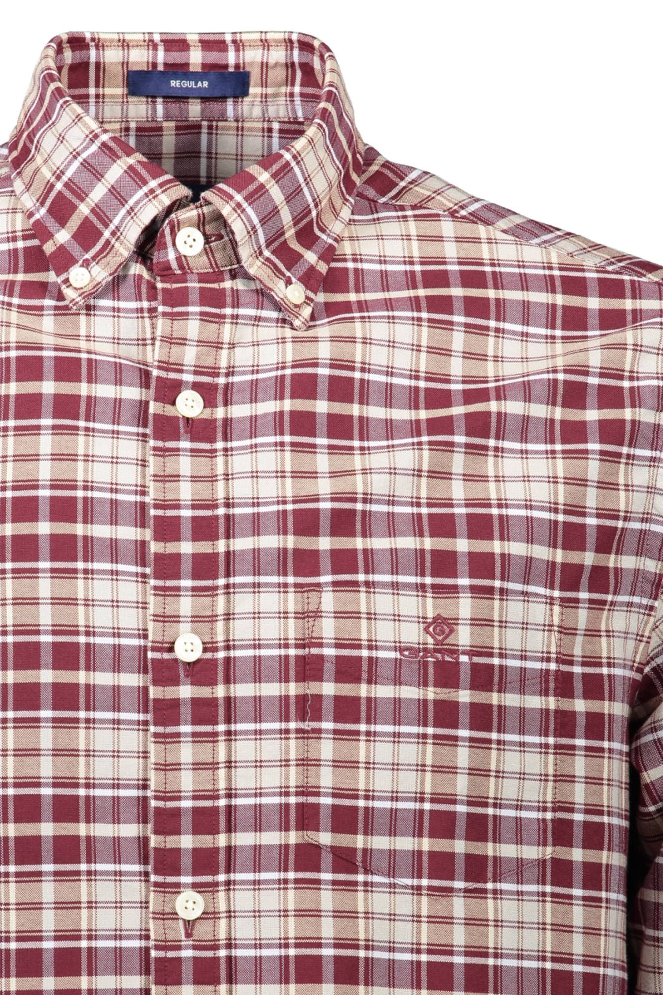Red Cotton Men Shirt