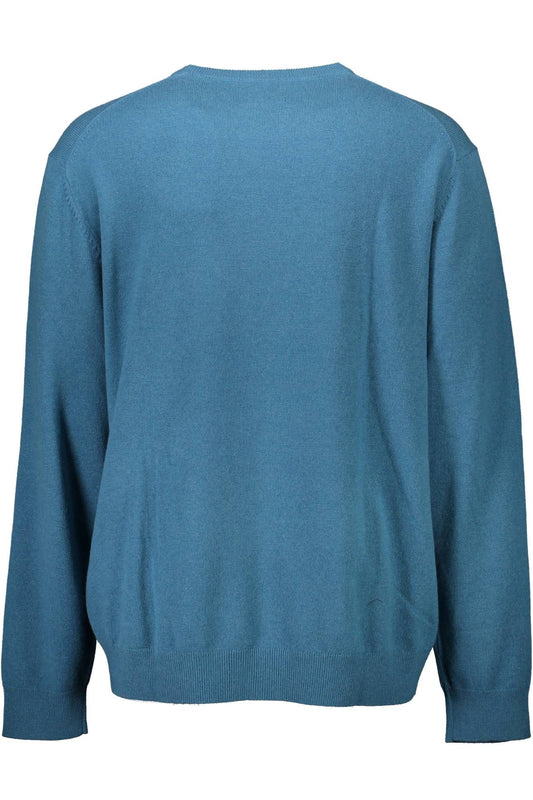 Blue Wool Men Sweater