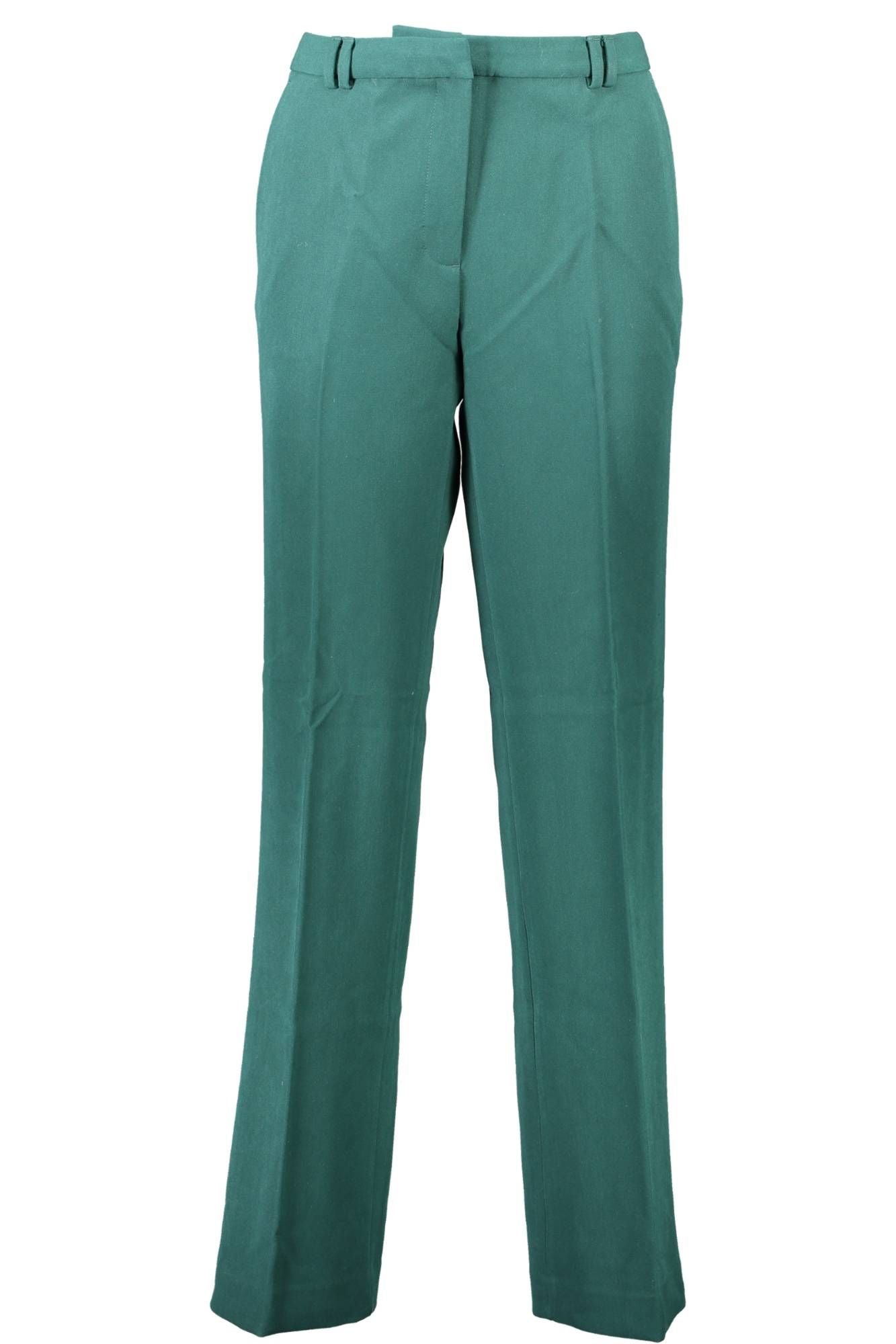 Green Polyester Women Pant