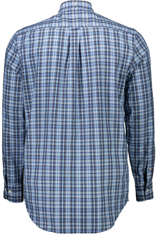 Blue Cotton Men Shirt