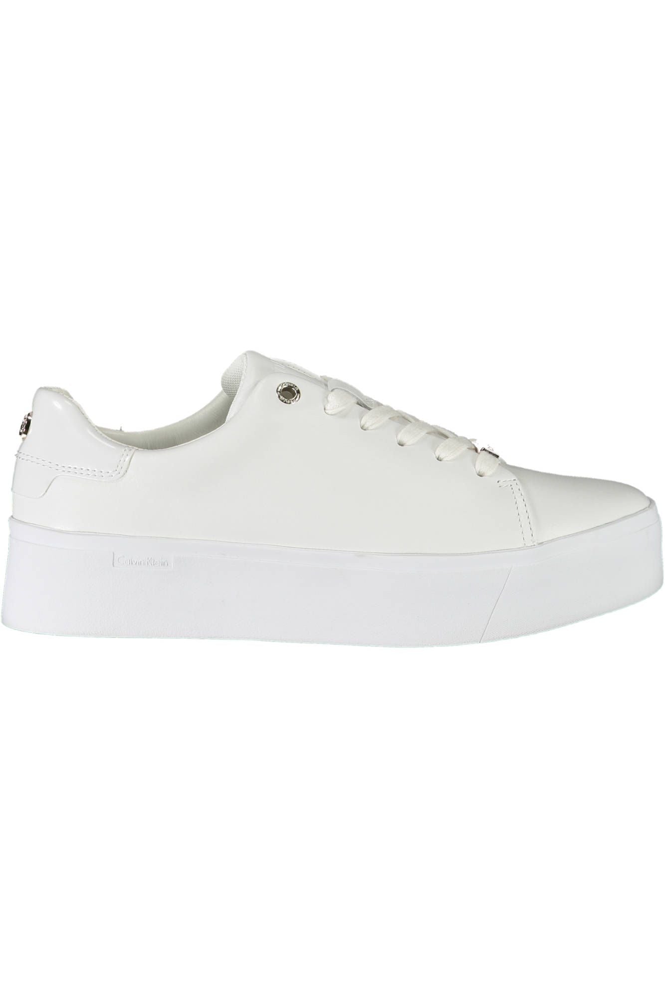 White Polyester Women Sneaker