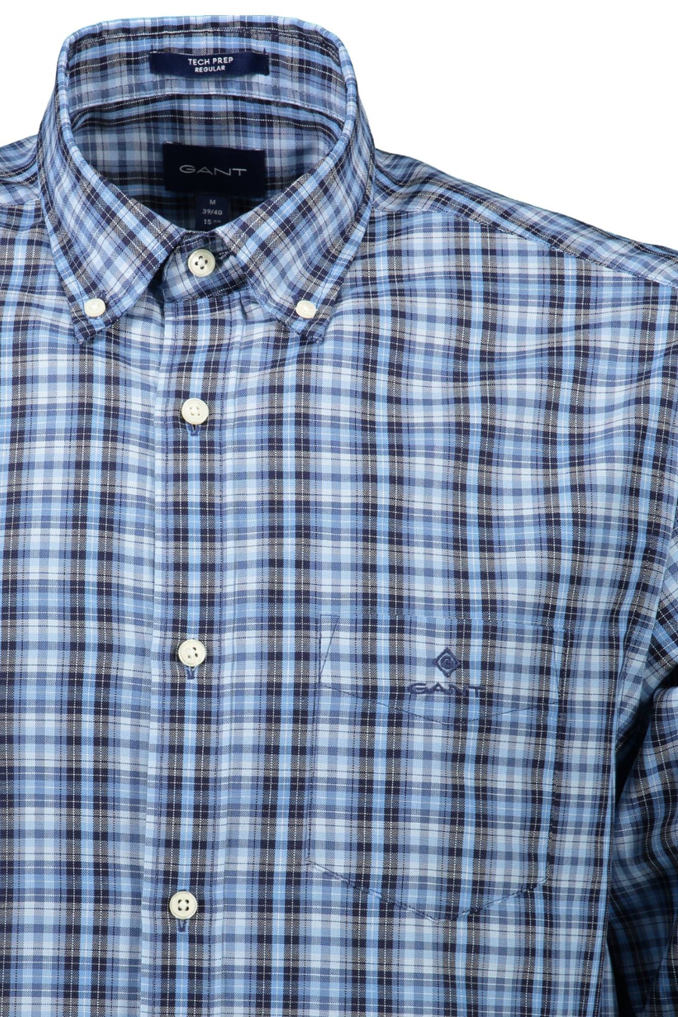 Blue Cotton Men Shirt