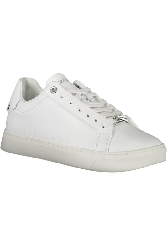 White Polyester Women Sneaker
