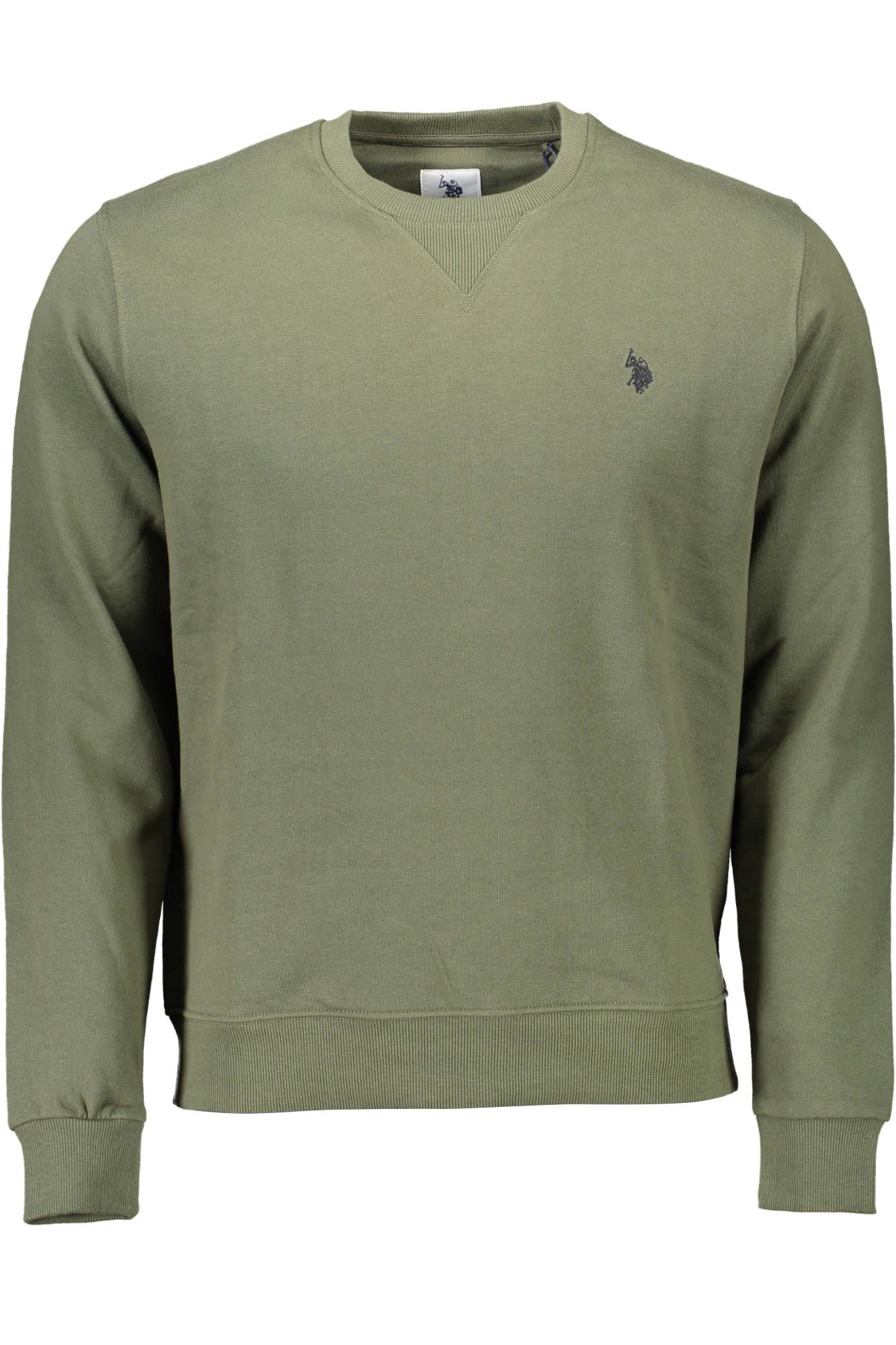 Green Cotton Men Sweater